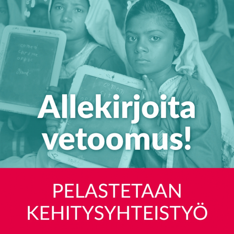 PELASTETAAN KEHITYSYHTEISTYÖ!